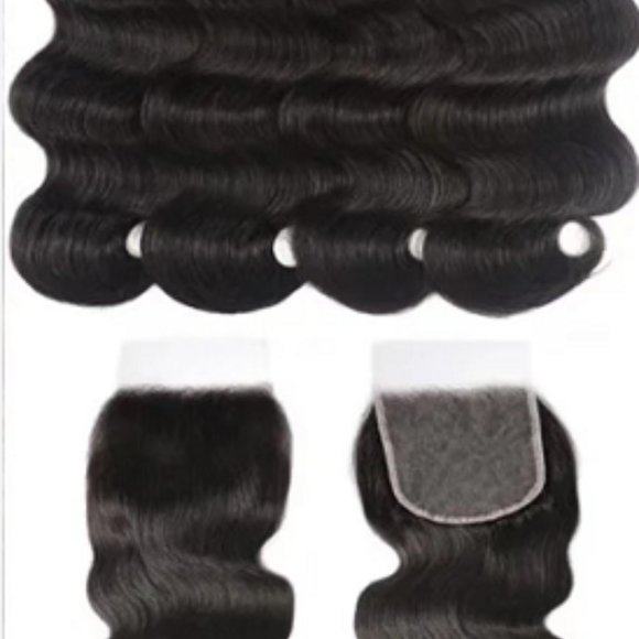 5x5 HD Lace Closure With 4 Bundles Body Wave - Picture 6 of 7